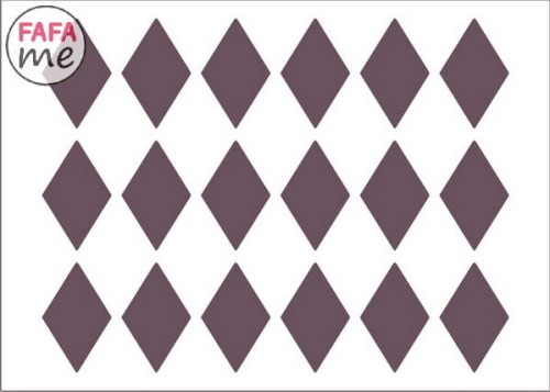 Szablon malarski SM 199 romby duże 15x21 cm
